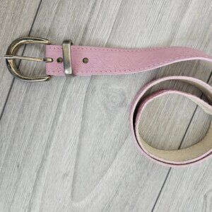 Vintage Pink Leather Belt